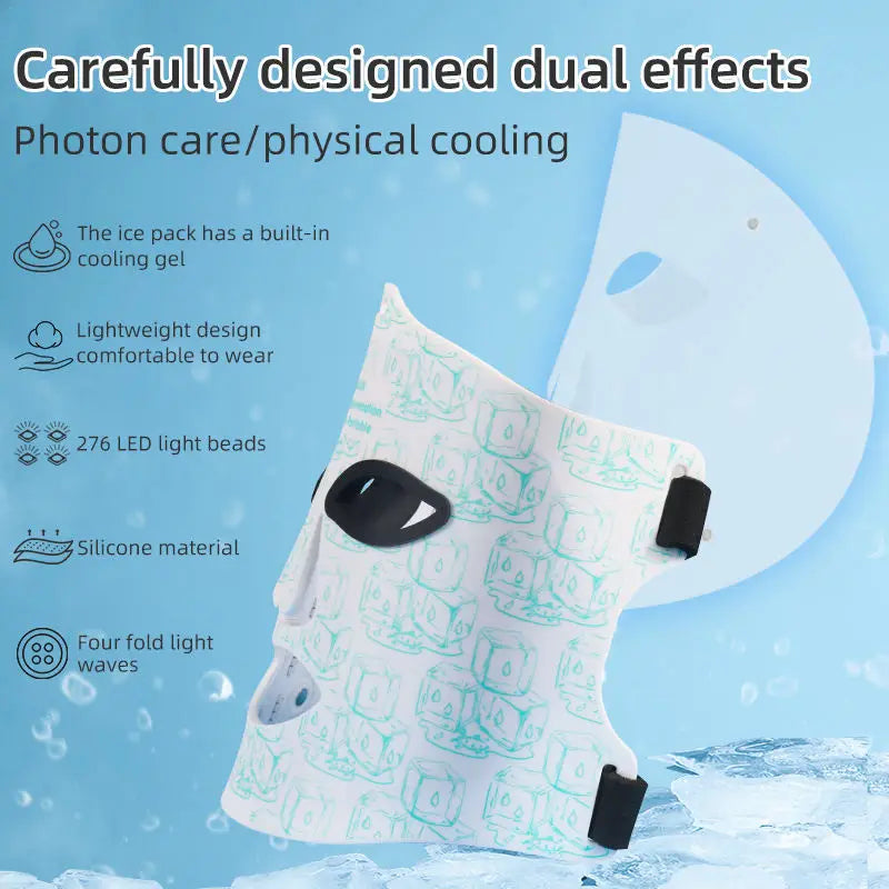 LED Face Mask and Red Light Therapy Device for Skin Rejuvenation and Firming