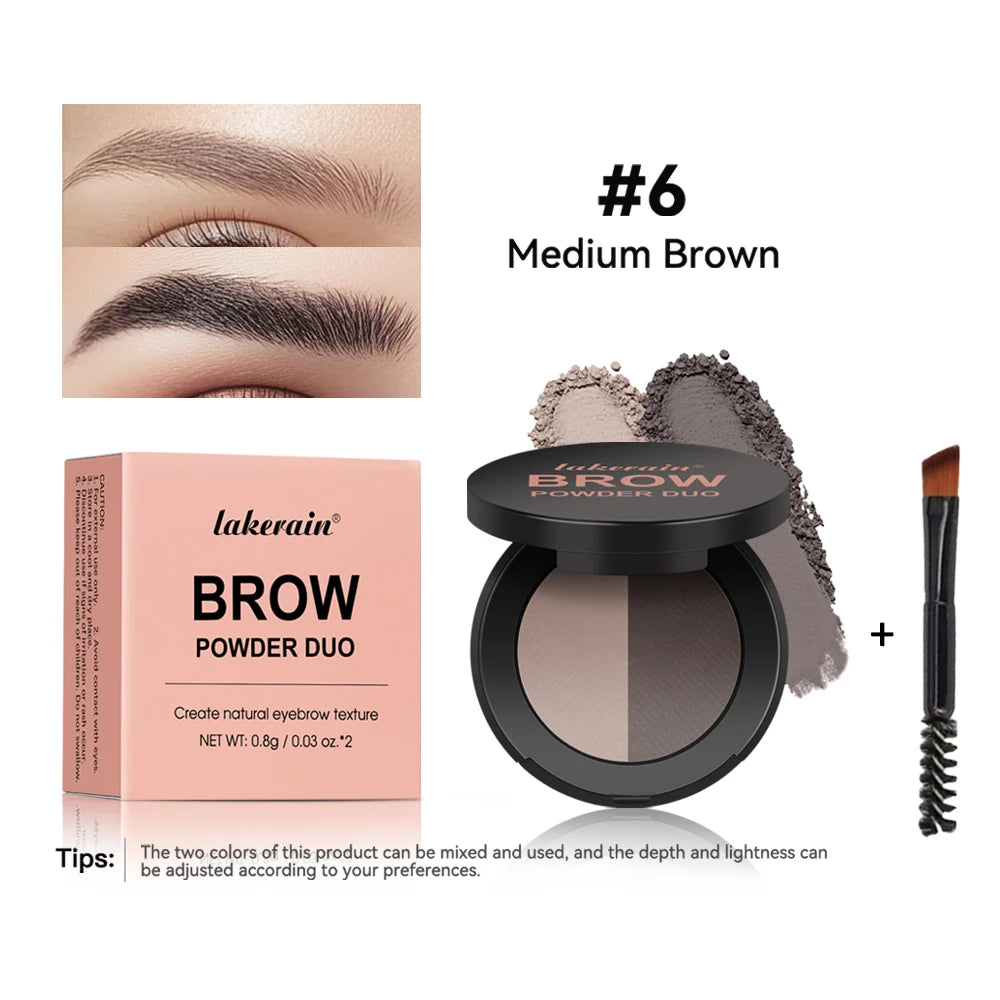 Brow Powder Duo and Eyebrow Enhancer for Natural Defined Eyebrows and Contouring
