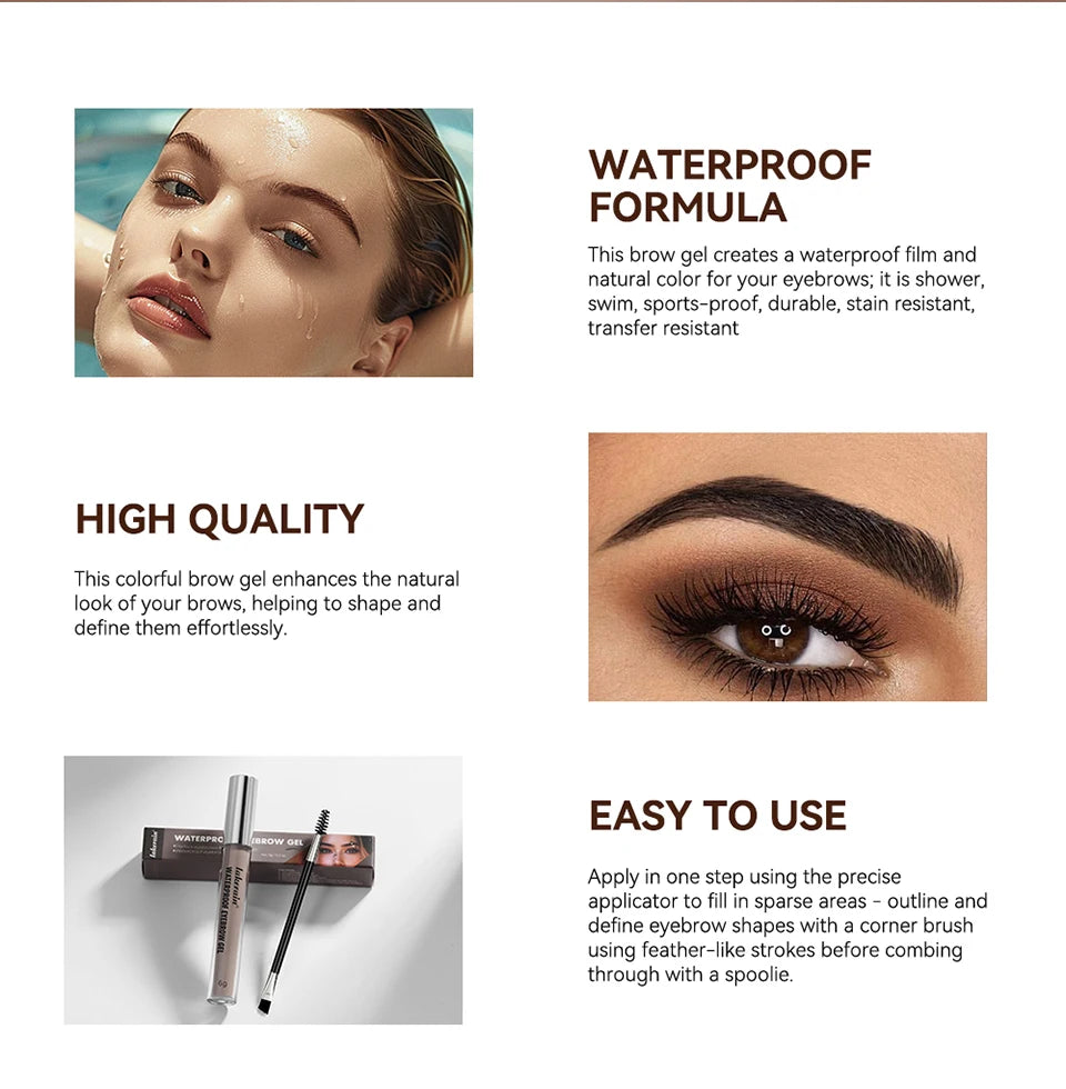 Waterproof Eyebrow Gel and Tinted Brow Enhancer for All Day Natural Looking Brows - 9