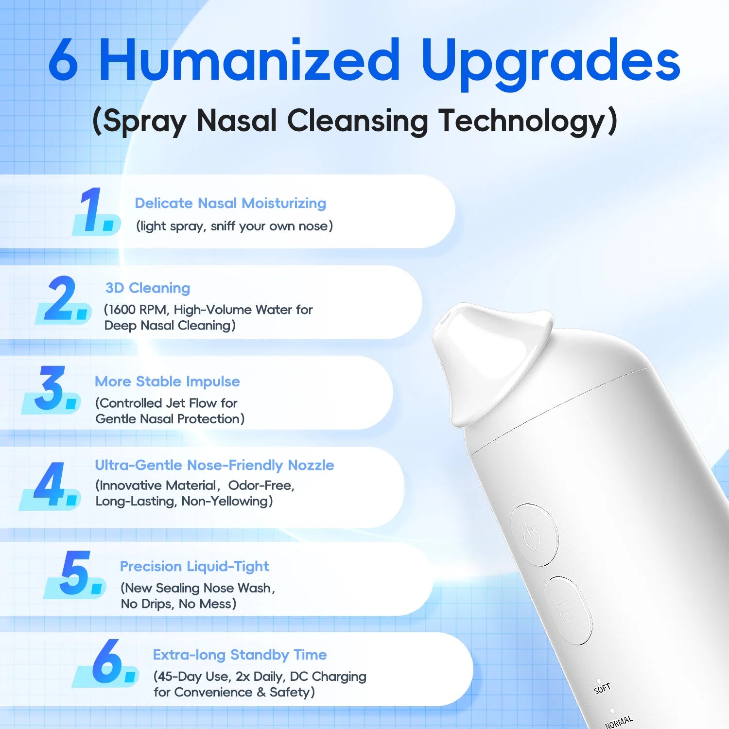 Electric Nasal Irrigator and Sinus Rinse Machine for Daily Allergy Relief at Home - 7