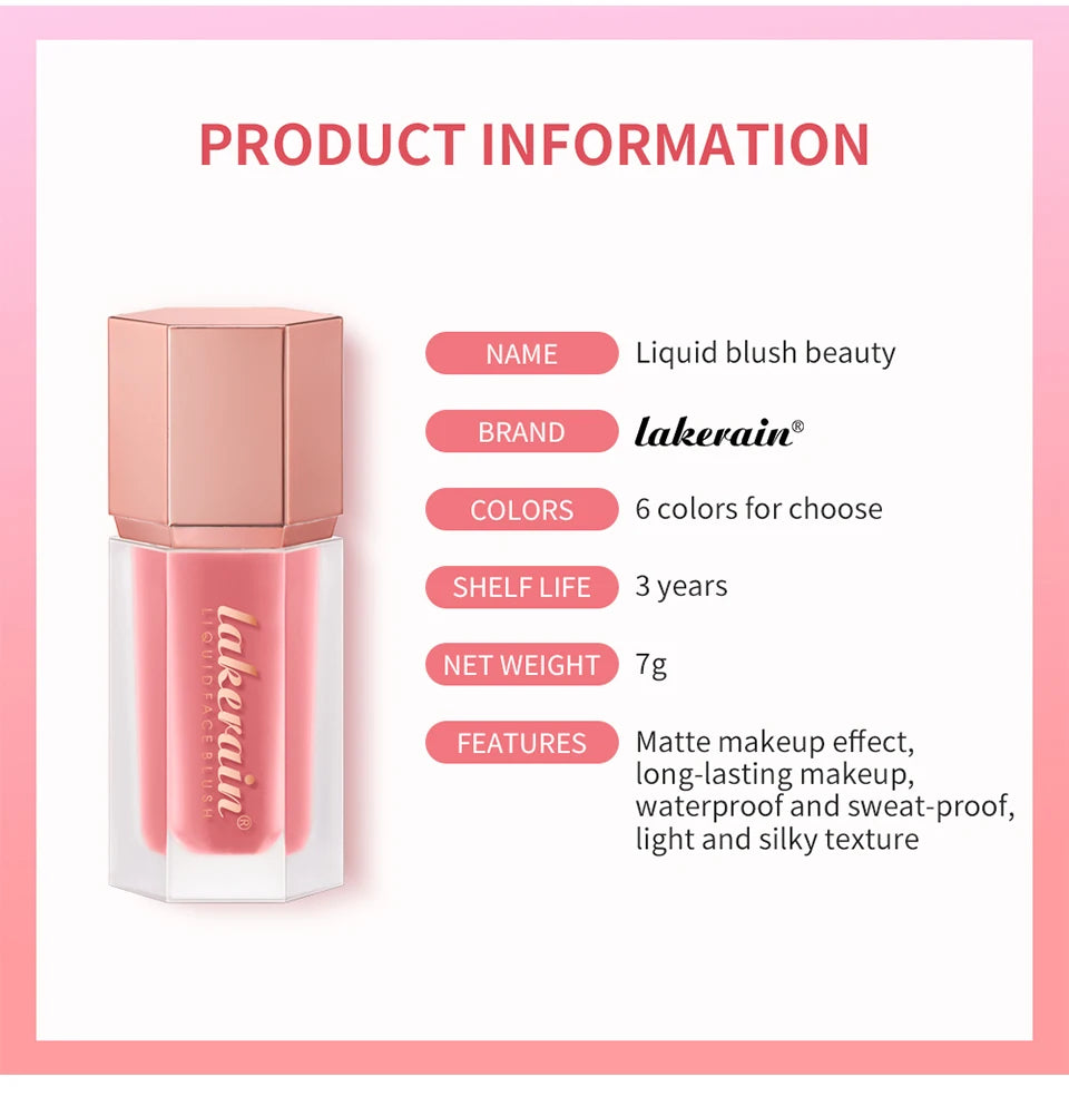 Liquid Blush and Cream Face Tint for a Natural Long Lasting Matte Makeup Glow