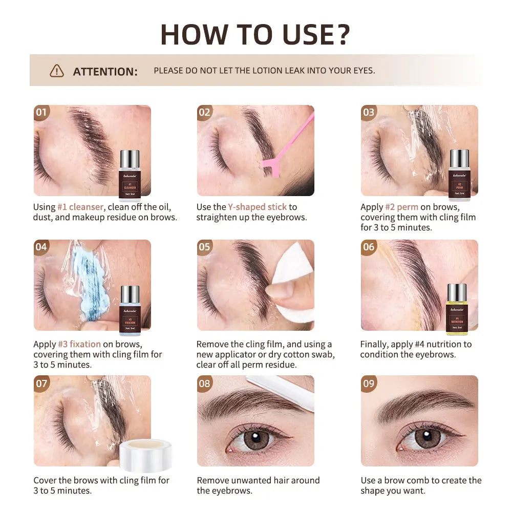 Brow Lamination Kit and Eyebrow Lifting Set for Professional Salon Home Beauty
