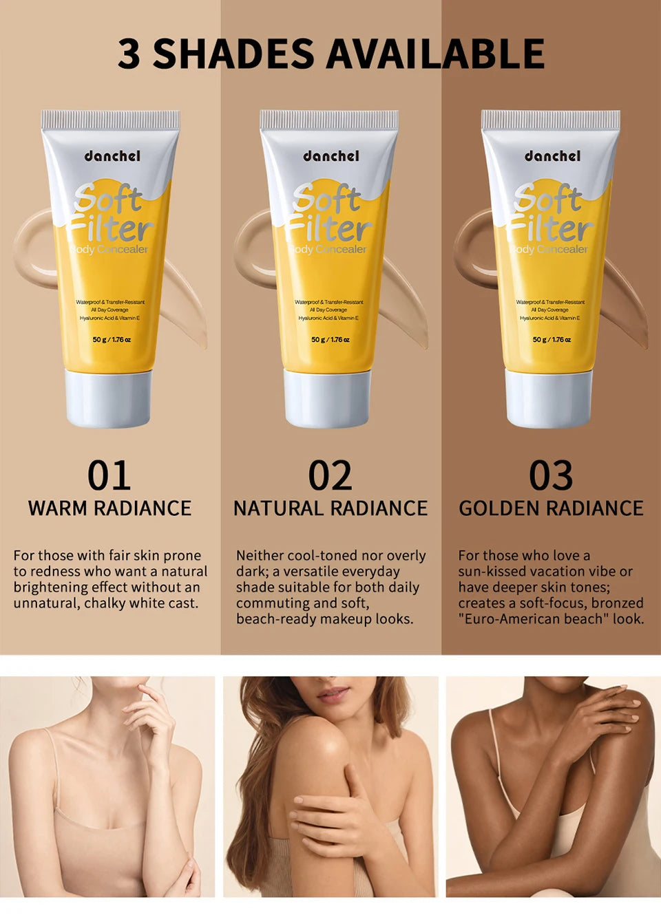 Body Concealer and Full Coverage Foundation for Flawless Skin and Tattoos - 8