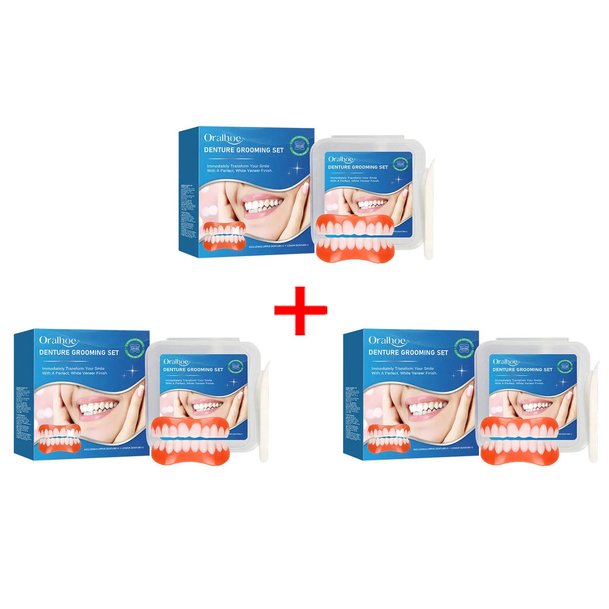 Silicone Denture Set and Temporary Veneers for Restoring Your Perfect Smile