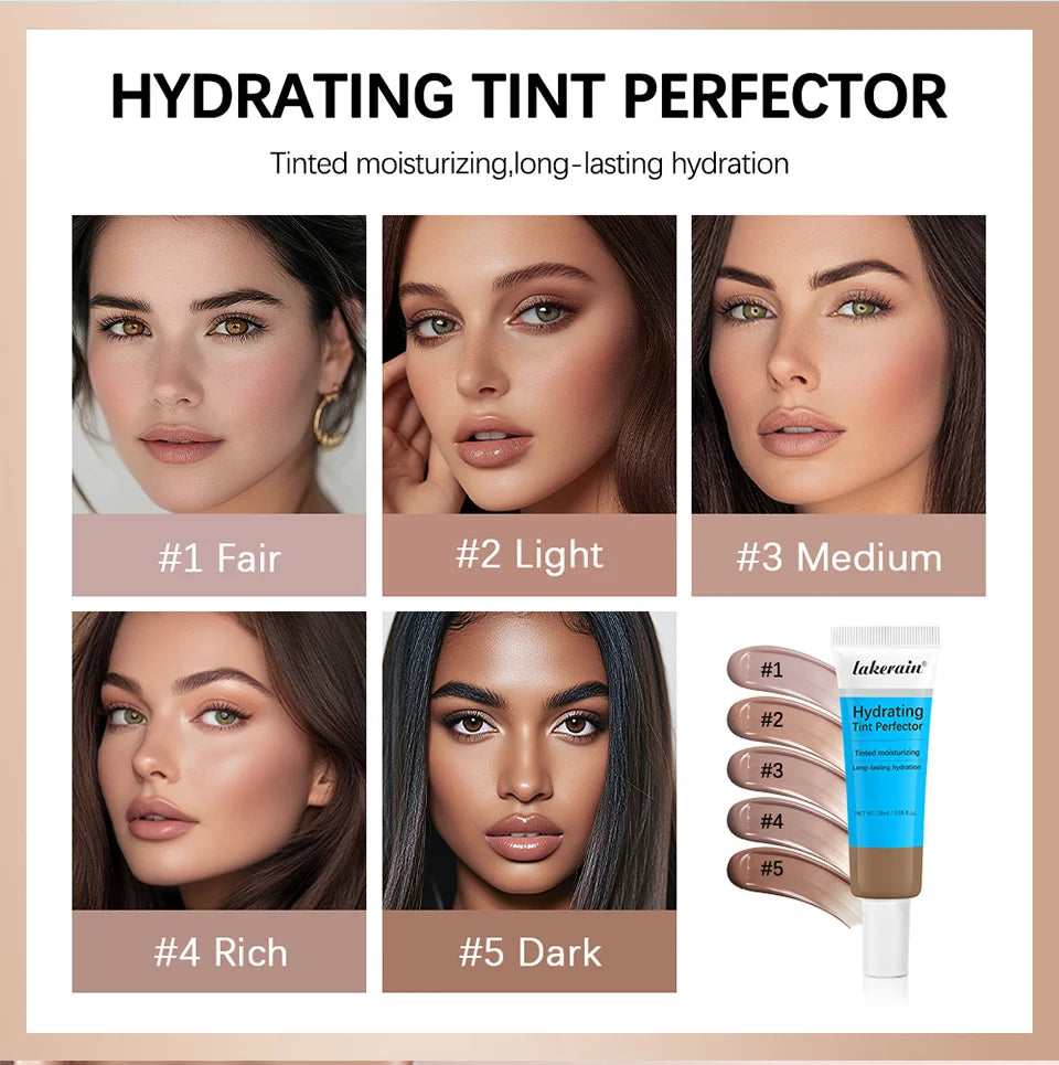 Hydrating Tinted Foundation and Moisturizing Concealer for Smooth Daily Makeup
