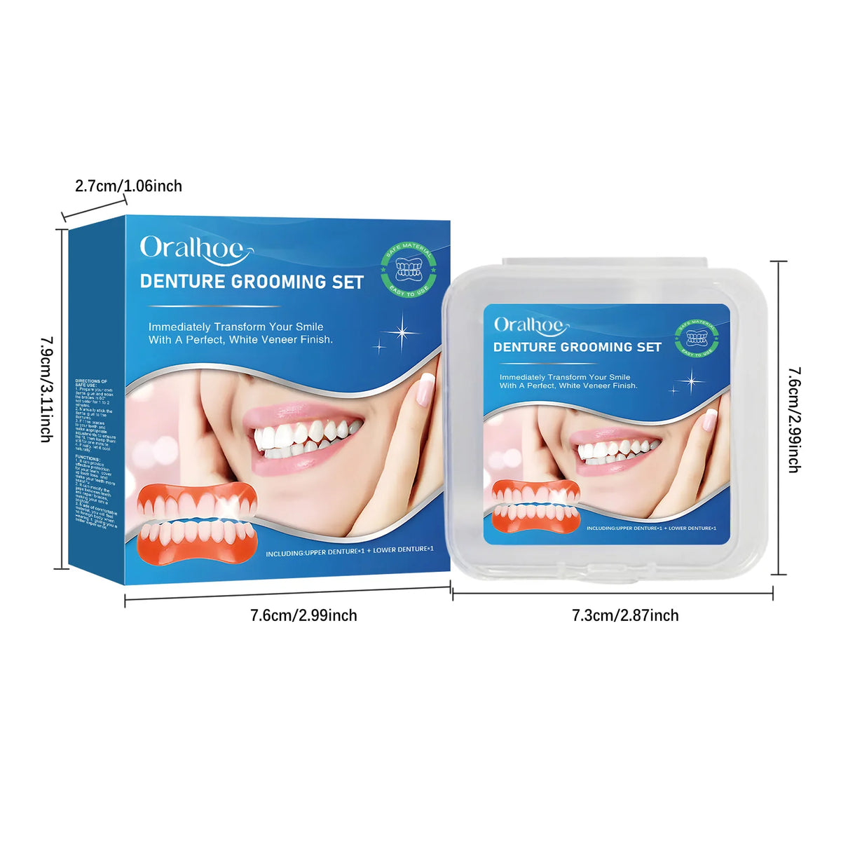 Silicone Denture Set and Temporary Veneers for Restoring Your Perfect Smile