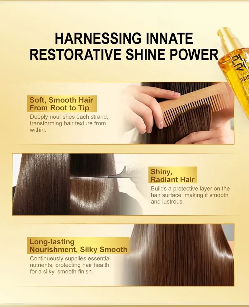 Morocco Hair Oil and Smoothing Serum for Dry Frizzy Hair Daily Repair Treatment