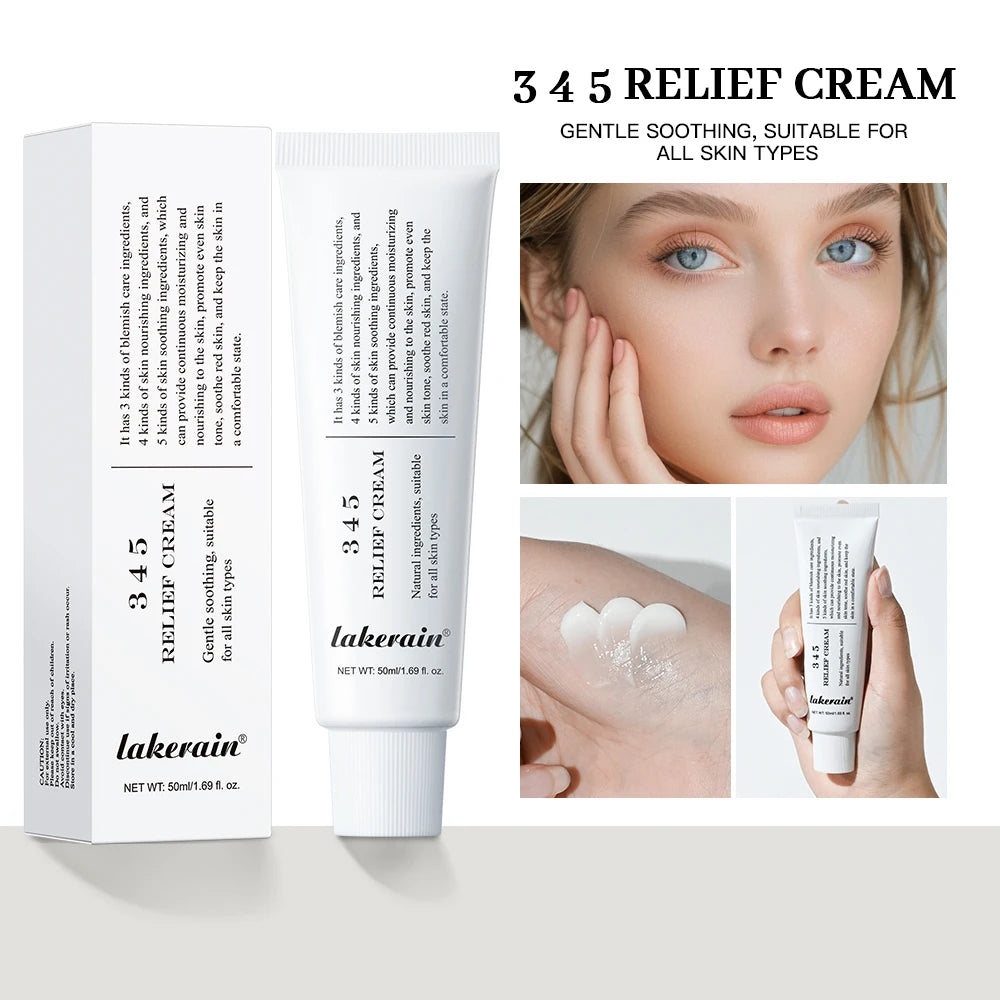 345 Relief Cream and Moisturizing Face Lotion for Daily Skincare Routine