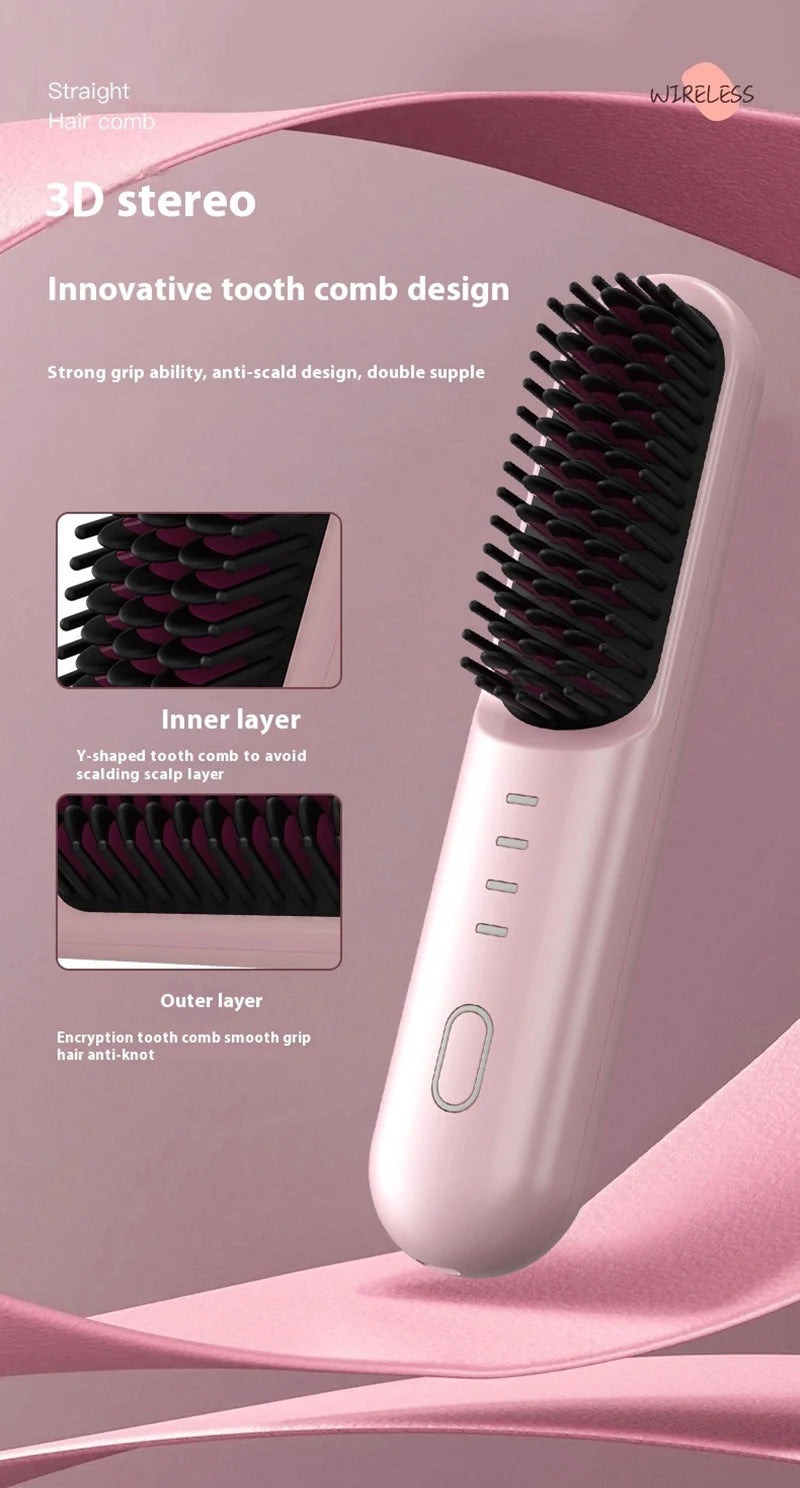 Hair Straightening Brush and Heated Smoothing Comb for Quick Daily Styling - 20