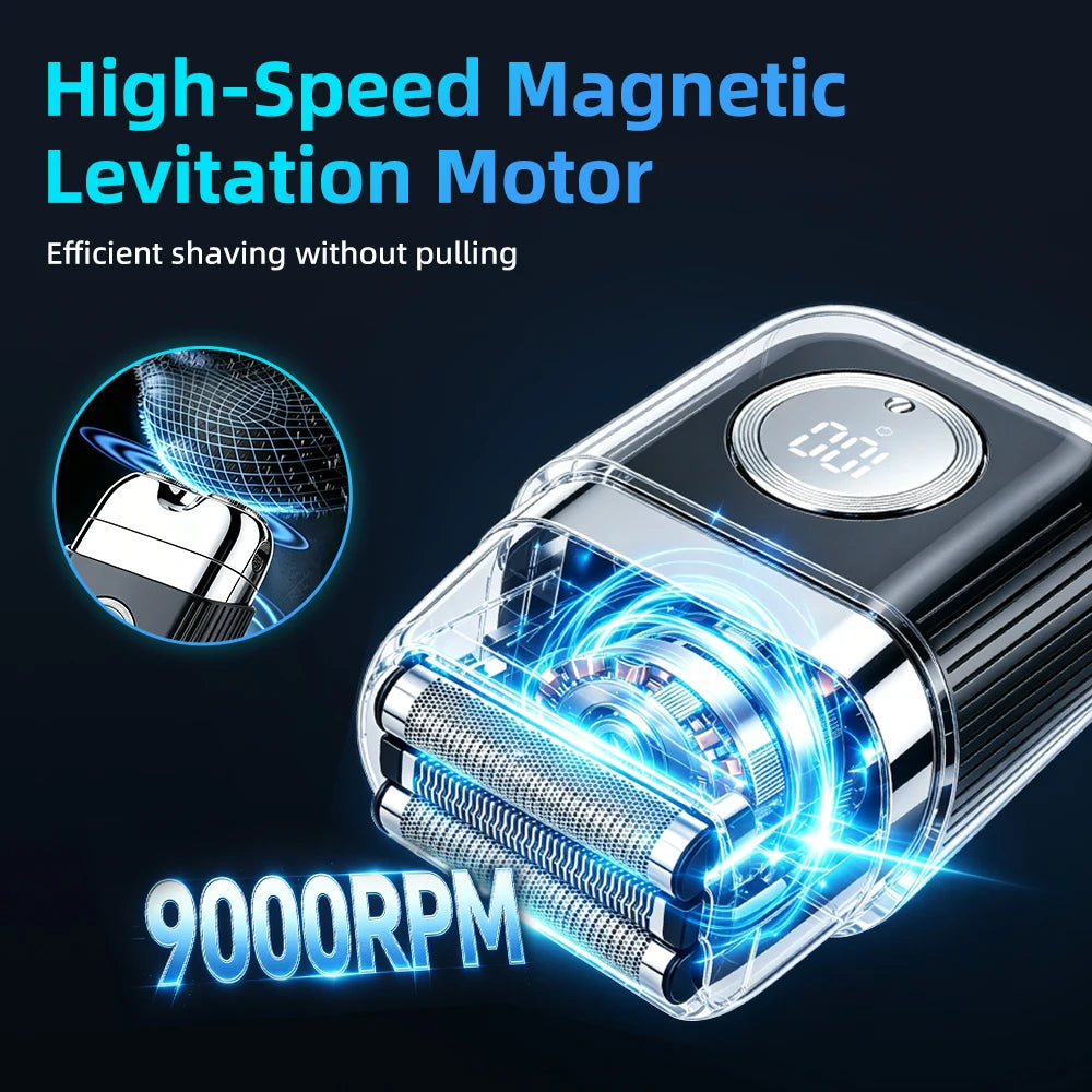 Electric Foil Shaver and Portable Beard Trimmer for Daily Grooming and Travel