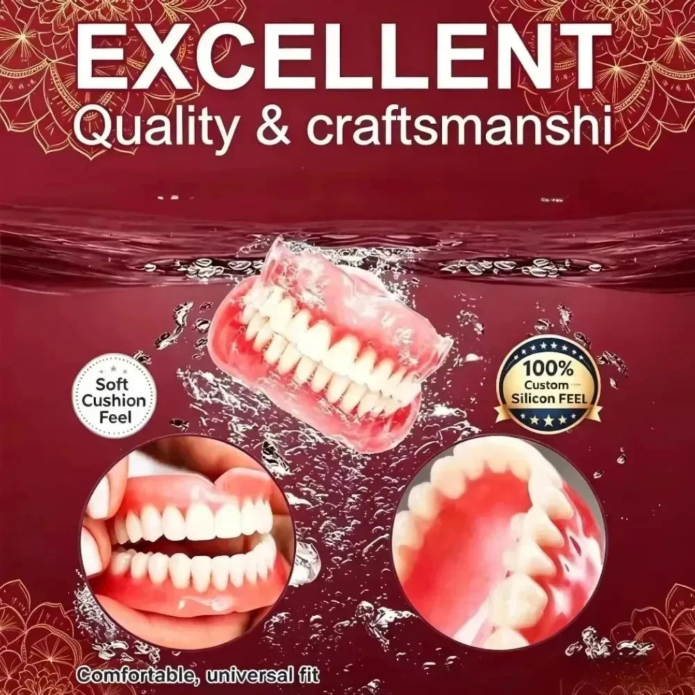 Full Mouth Silicone Dentures and False Teeth Set for Adults Seeking Comfort