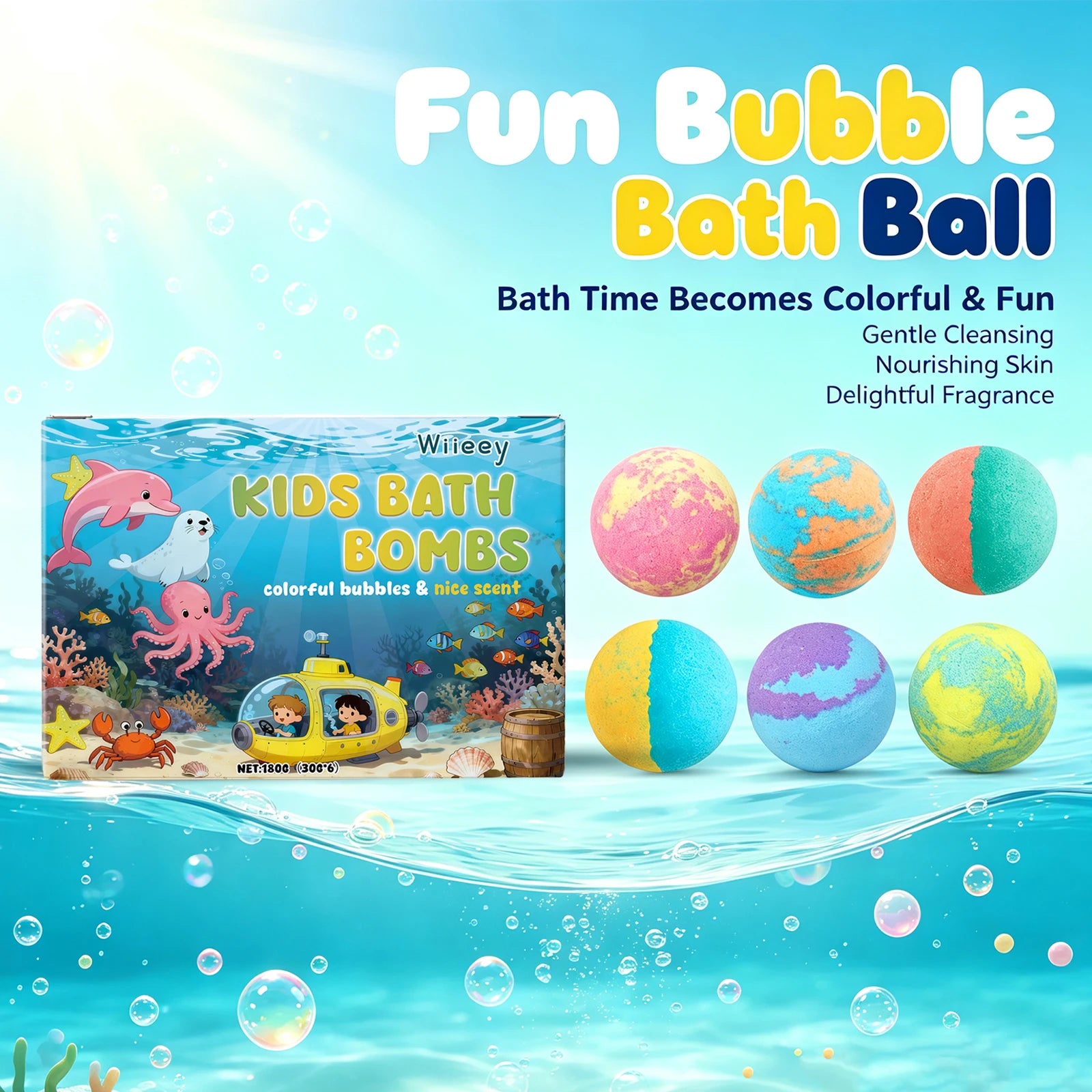 Kids Bath Bombs and Fizzy Bubble Balls for Joyful Bathing Time and Gift Sets - 2
