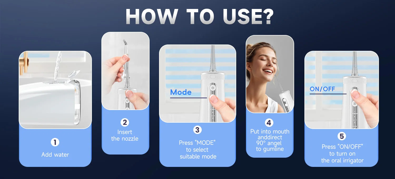 Electric Oral Irrigator and Water Flosser for Daily Dental Teeth Cleaning - 13