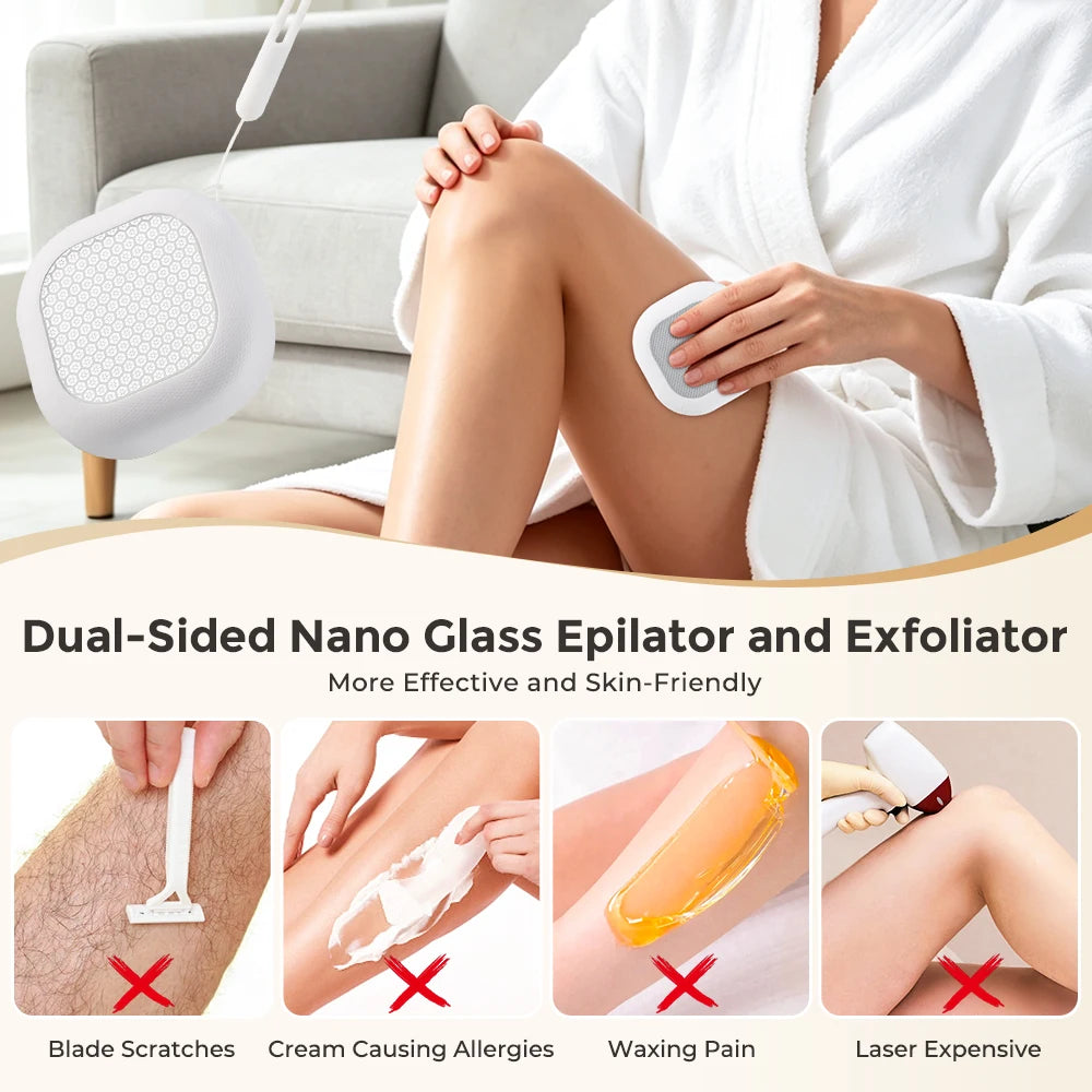 Crystal Hair Remover and Nano Glass Epilator for Painless Smooth Skin Care - 8