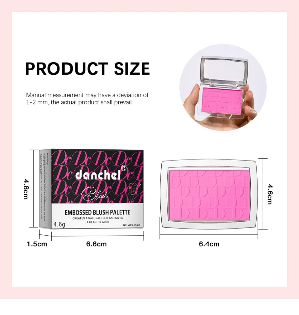 Embossed Blush Palette and Matte Face Makeup for a Natural Glowing Complexion