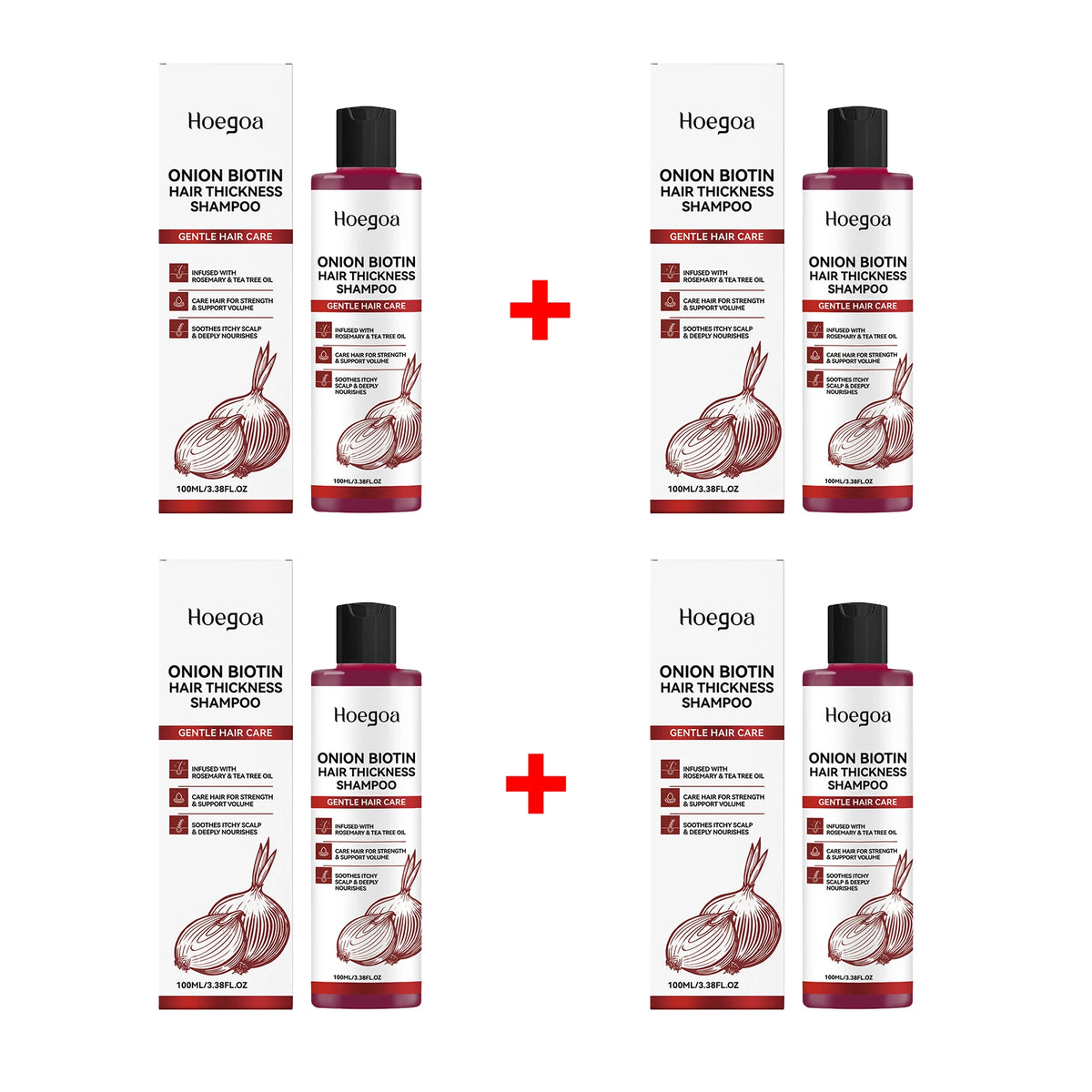 Onion Biotin Shampoo and Hair Growth Cleanser for Thicker Looking Voluminous Hair