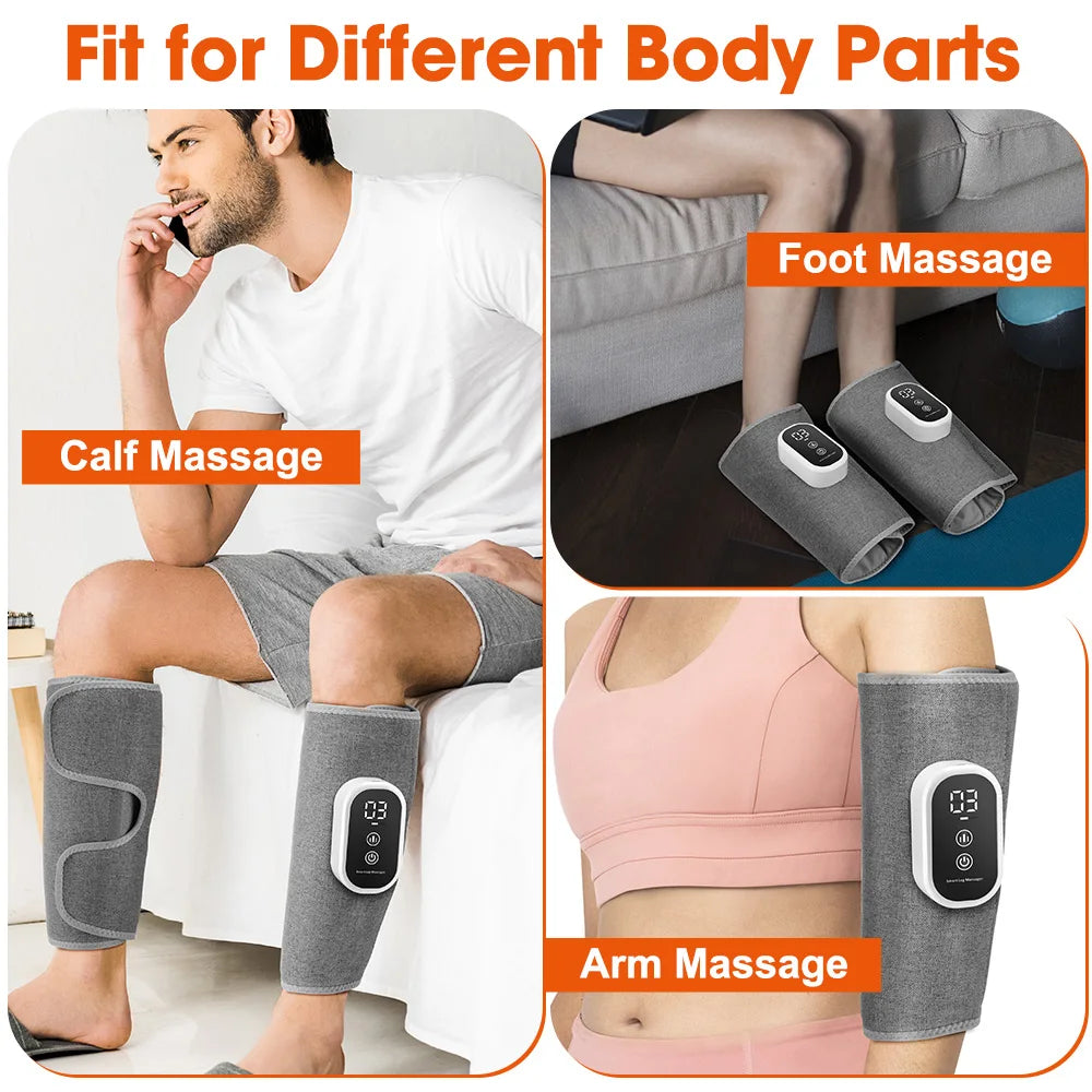 Electric Calf Massager and Leg Compression Wrap for Recovery and Circulation - 5