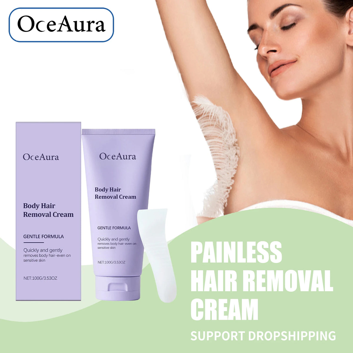 Hair Removal Cream and Depilatory Lotion for Smooth Painless Skin Results