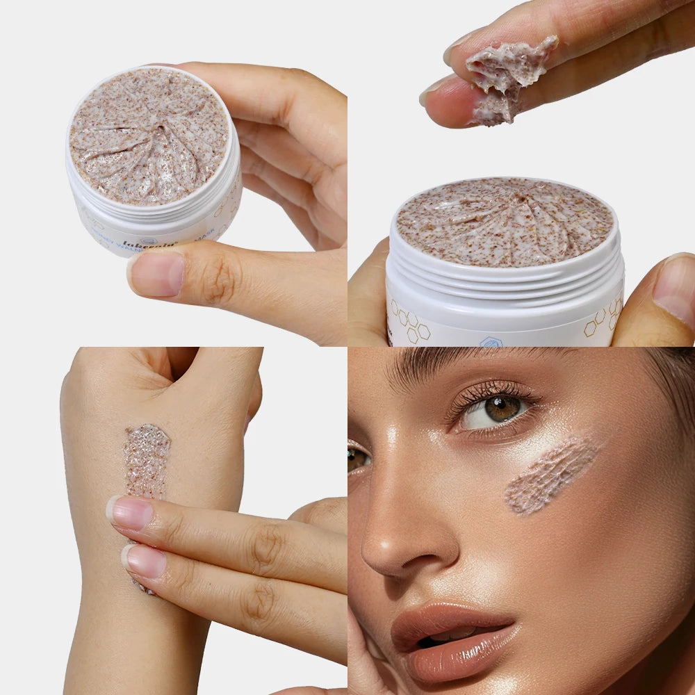 Honey Facial Scrub and Exfoliating Face Mask for Radiant Skin and Deep Cleaning