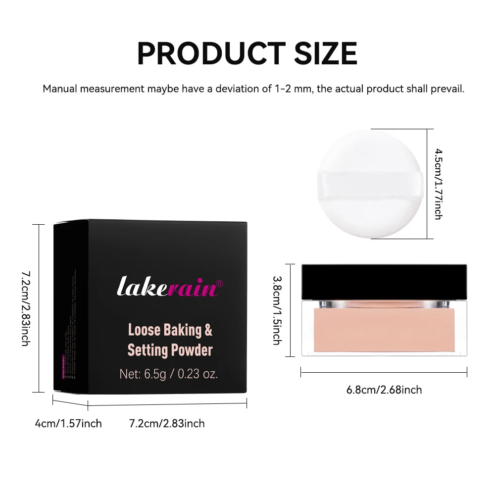 Loose Setting Powder and Finishing Makeup Translucent Powder for Flawless Skin