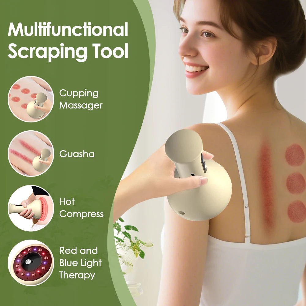 Electric Cupping Massager and Scraping Tool for Muscle Relaxation and Body Recovery - 8