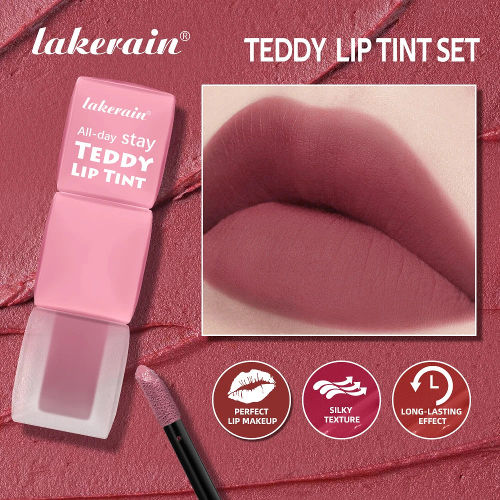 Teddy Lip Tint and Matte Liquid Lipstick for long lasting waterproof natural makeup