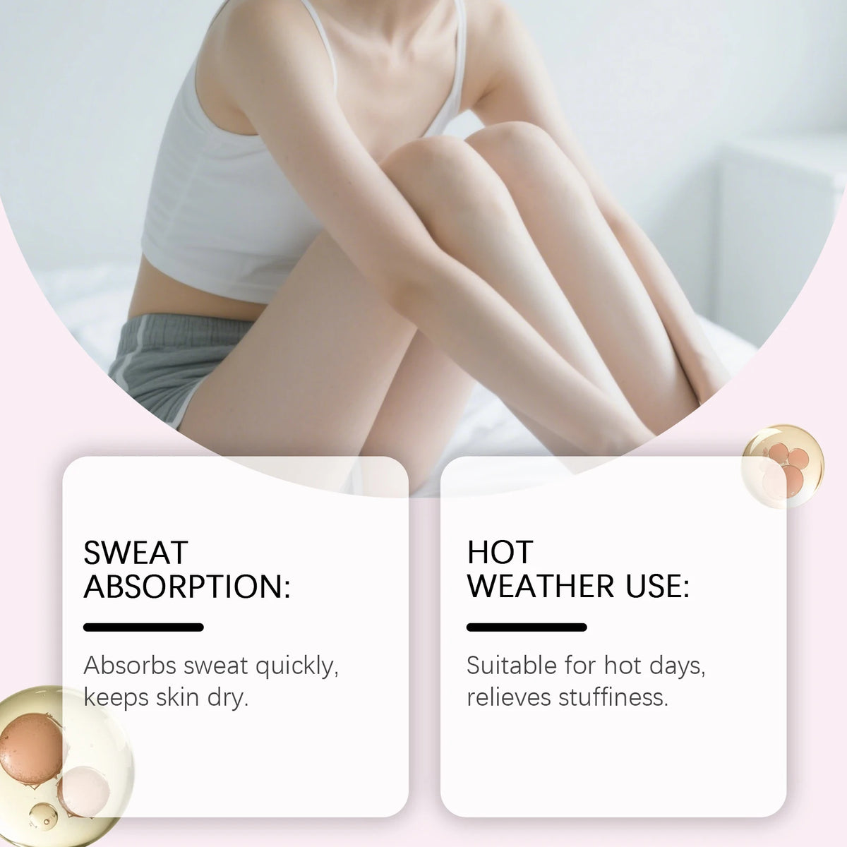 Comfort Powder and Sweat Absorbing Dust for Hot Summer Skin Protection