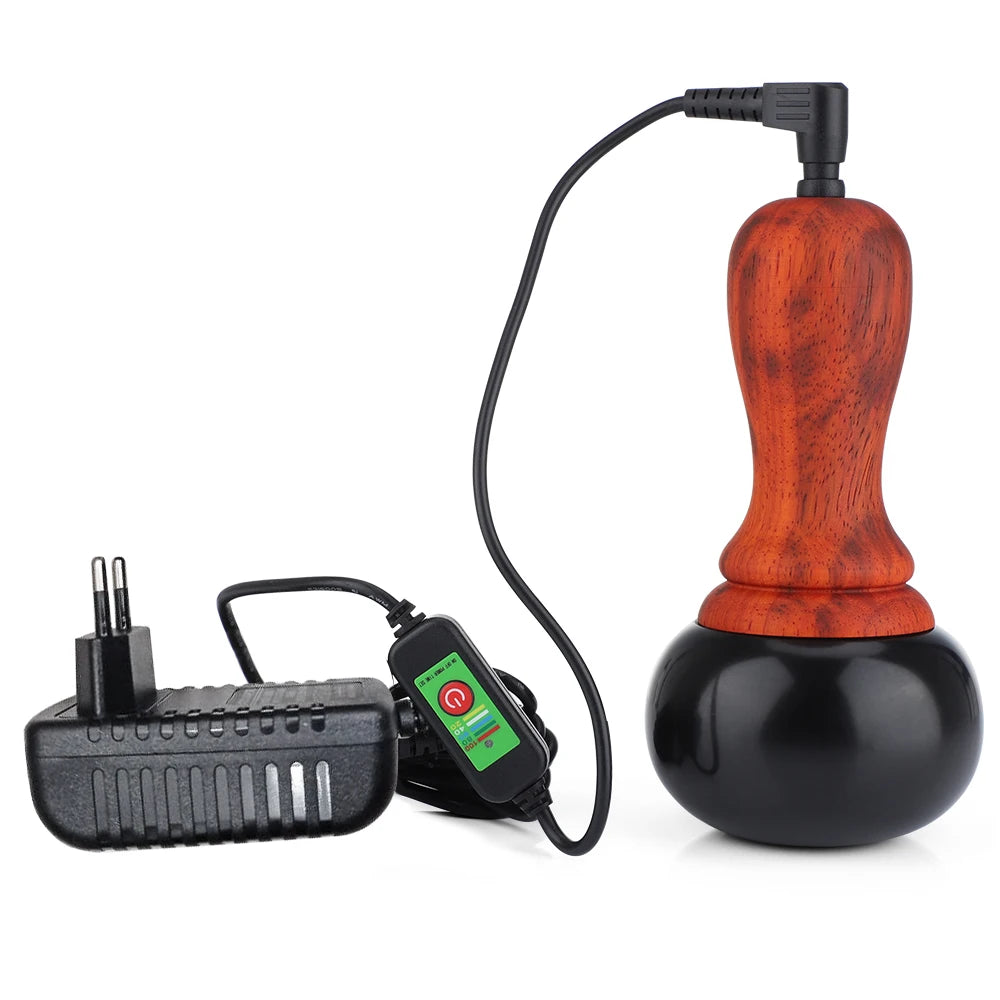 Electric Gua Sha Massager and Hot Stone Tool for Muscle Relief and Body Therapy