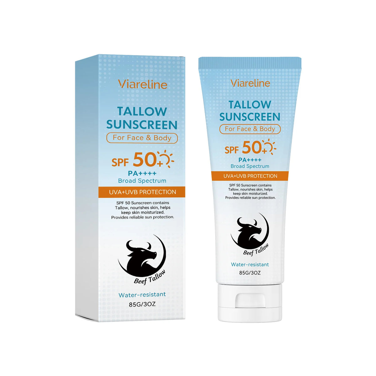 Tallow Sunscreen and Moisturizing SPF Cream for Daily Sun Protection