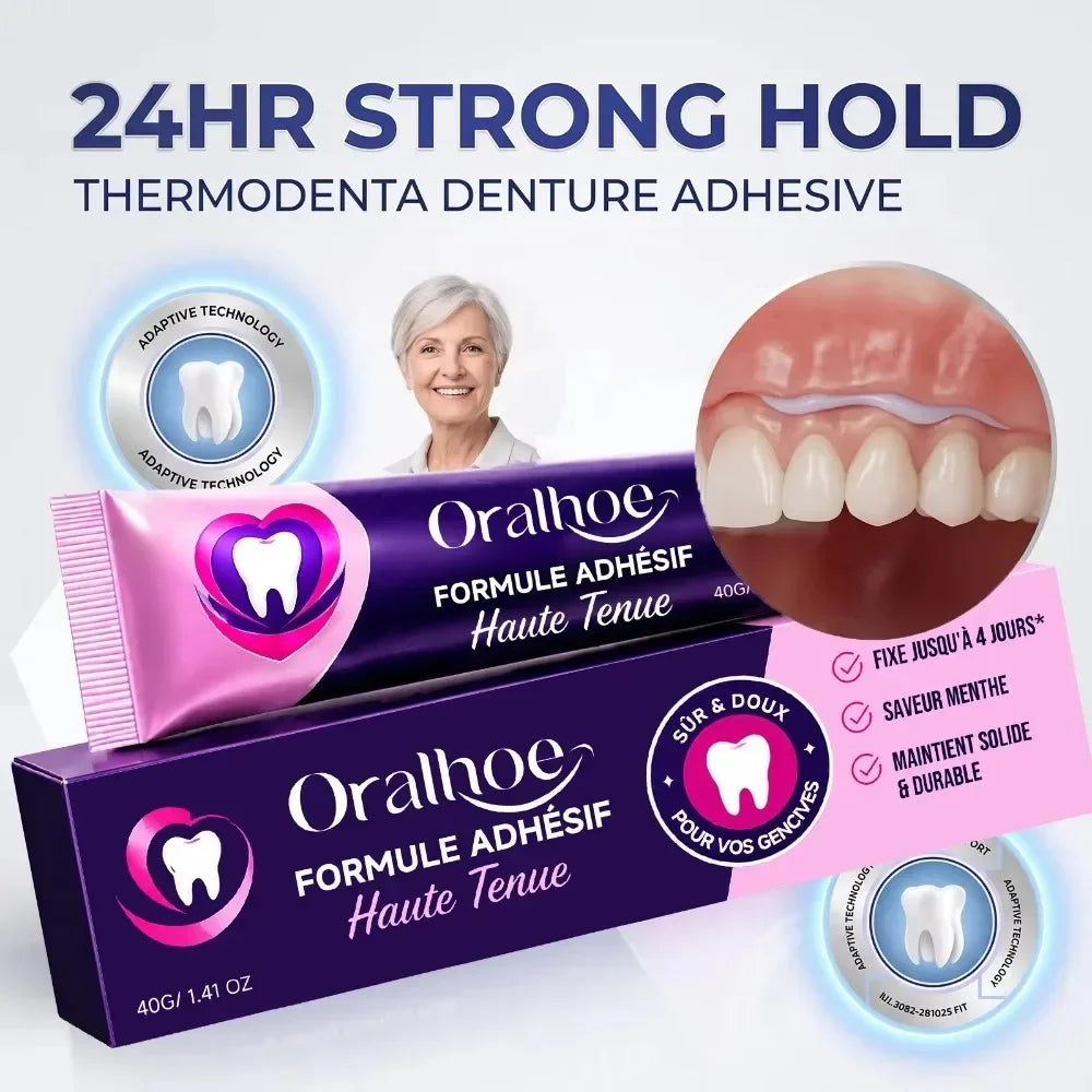 Denture Adhesive Gel and False Teeth Reline Cushion for Daily Dental Comfort