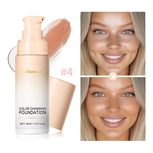 Color Changing Foundation and Liquid Face Concealer for Daily Makeup and Even Skin