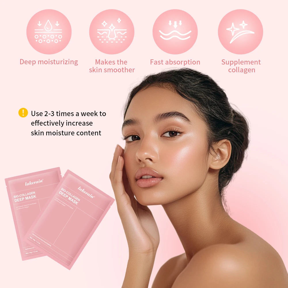 Bio Collagen Face Mask and Deep Hydrating Sheet for Overnight Skin Rejuvenation - 5
