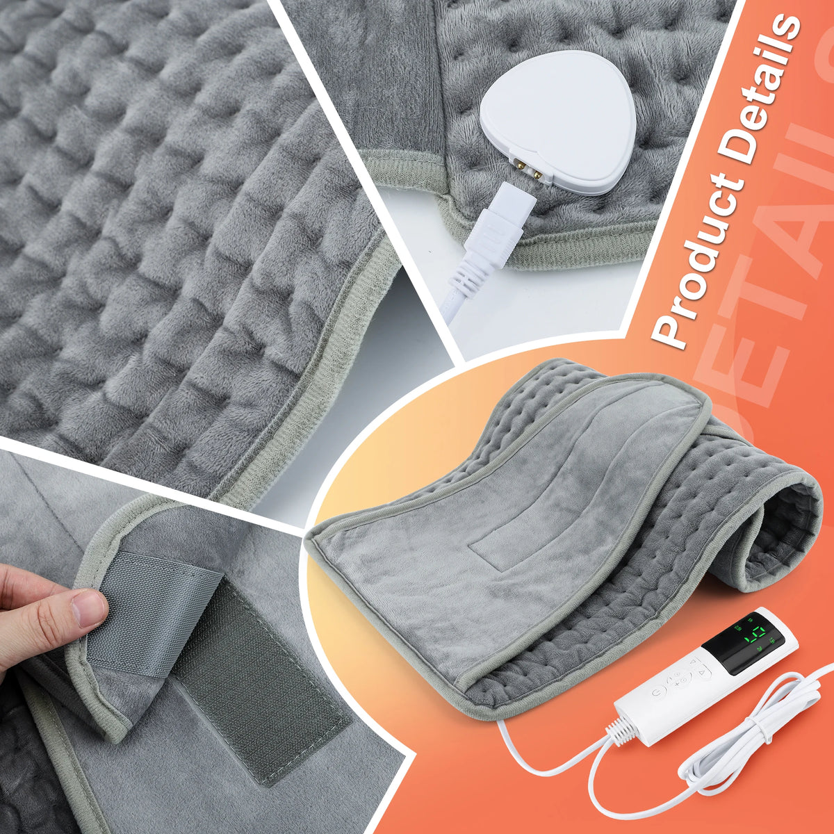 Electric Heating Pad and Thermal Warming Belt for Winter Body Pain Relief
