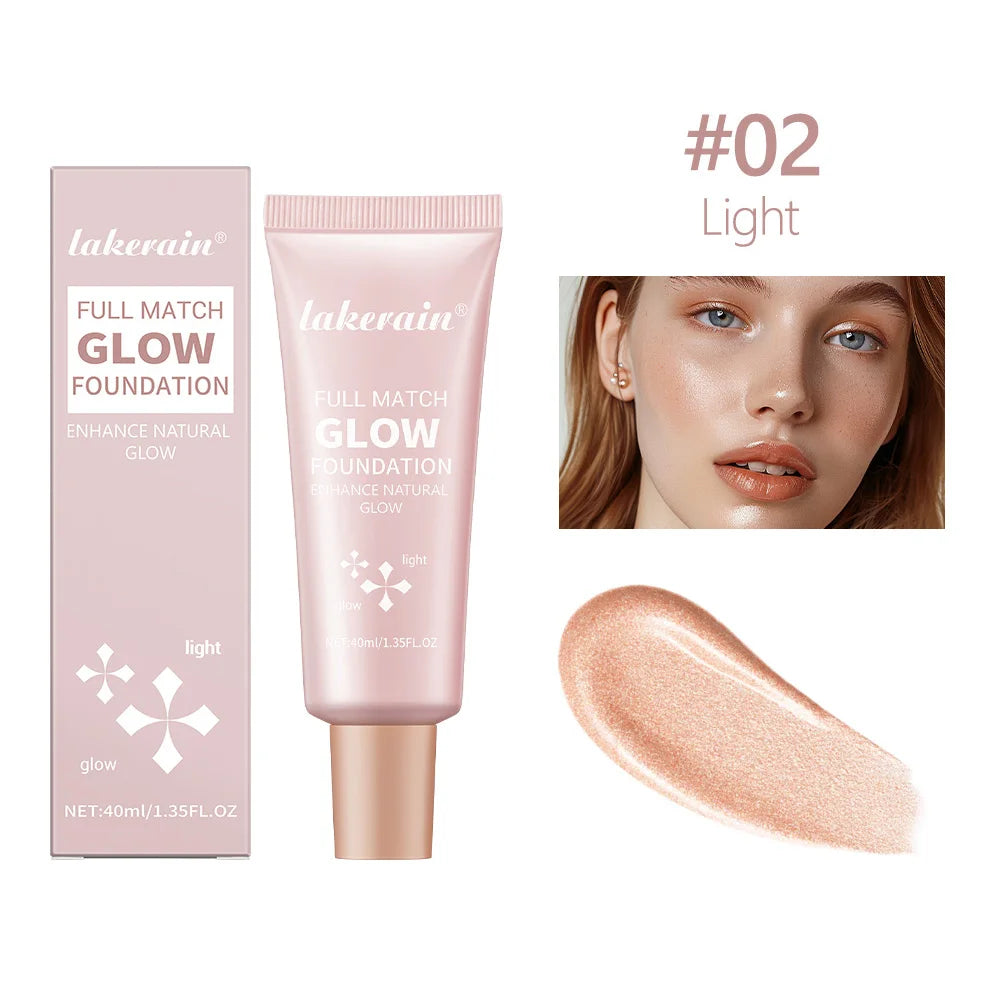 Liquid Glow Foundation and Illuminating Makeup Base for Radiant Skin Coverage - 21