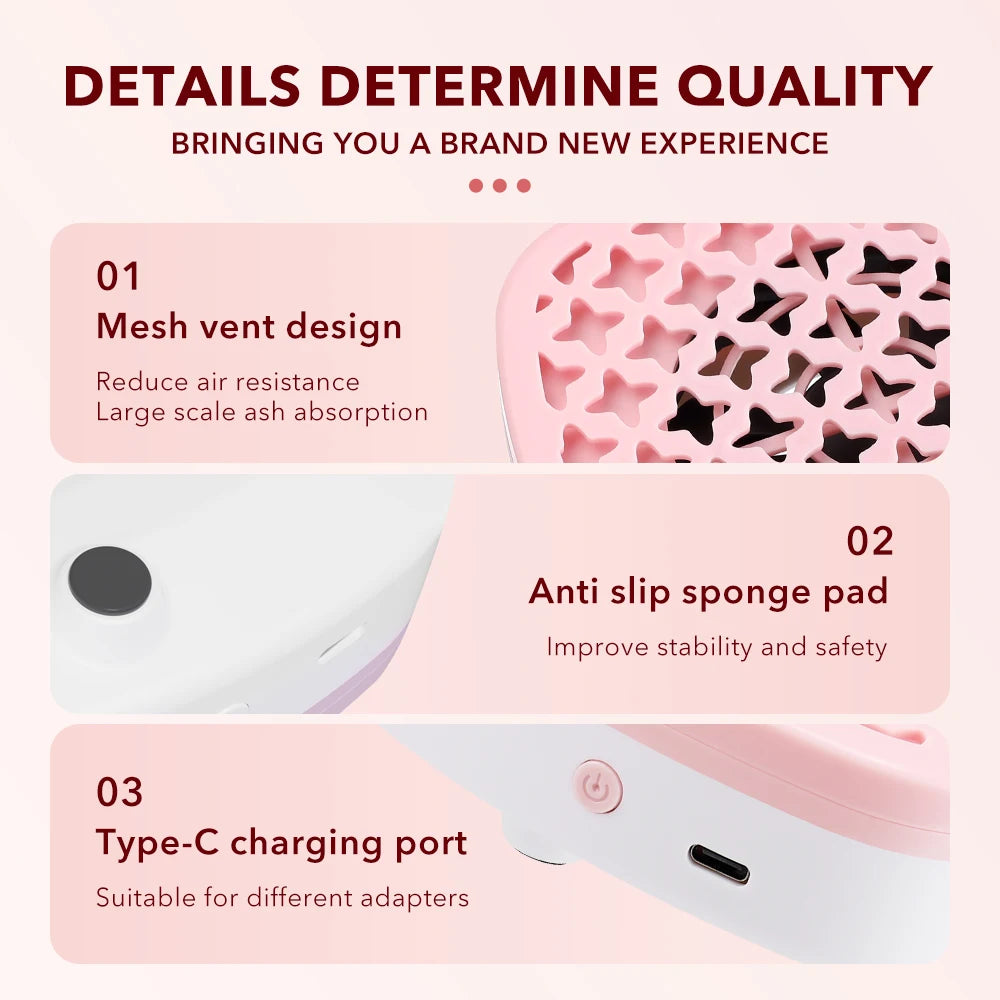 Brushless Nail Dust Collector and Manicure Vacuum Cleaner for Home Nail Salons - 16