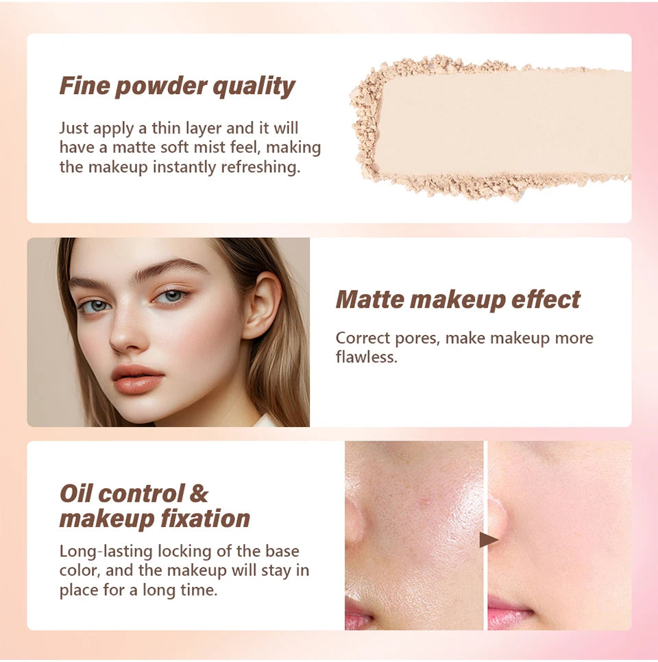 Loose Setting Powder and Finishing Makeup Fixer for Long Lasting Oil Control