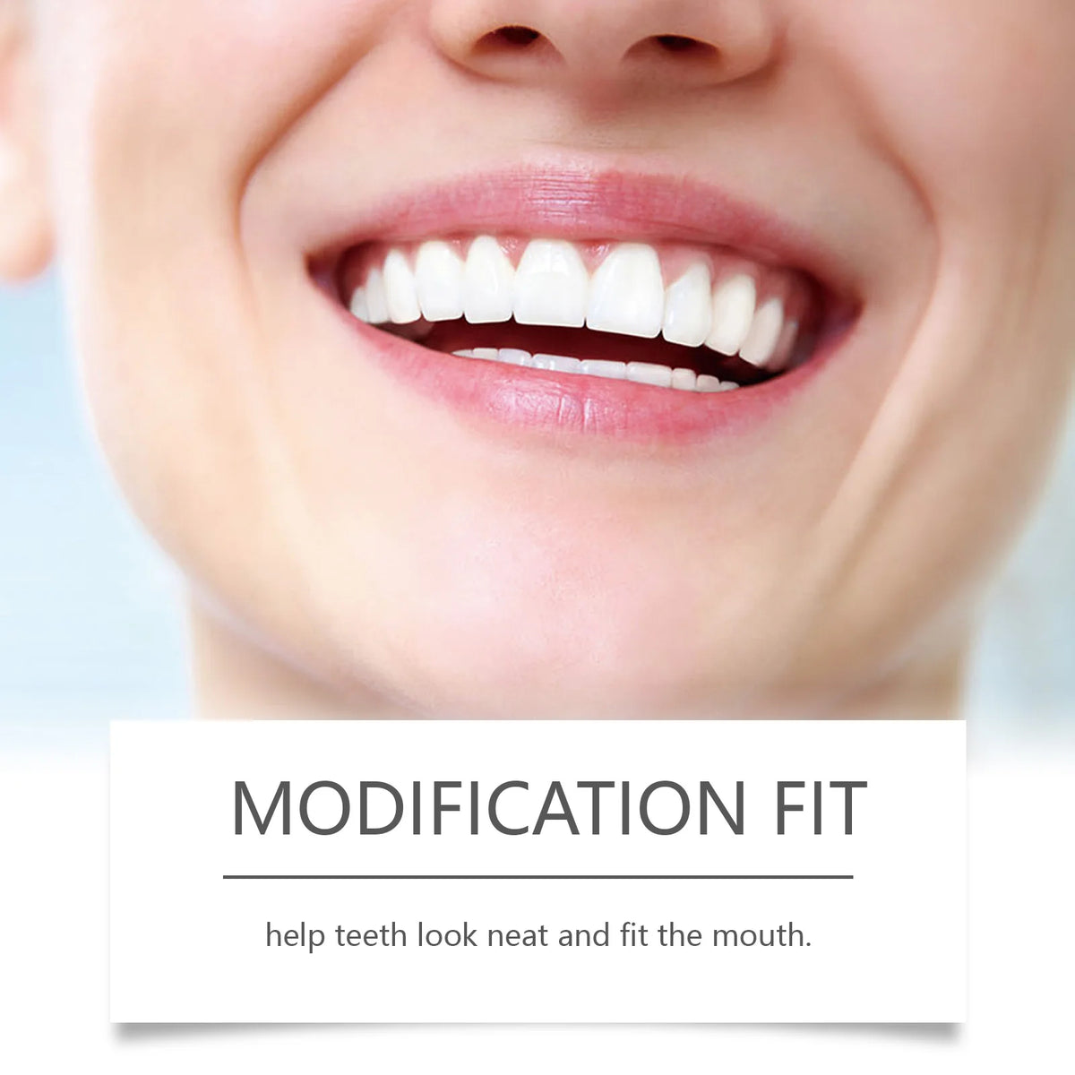 Cosmetic Denture Kit and Fake Teeth Set for Covering Missing or Stained Teeth
