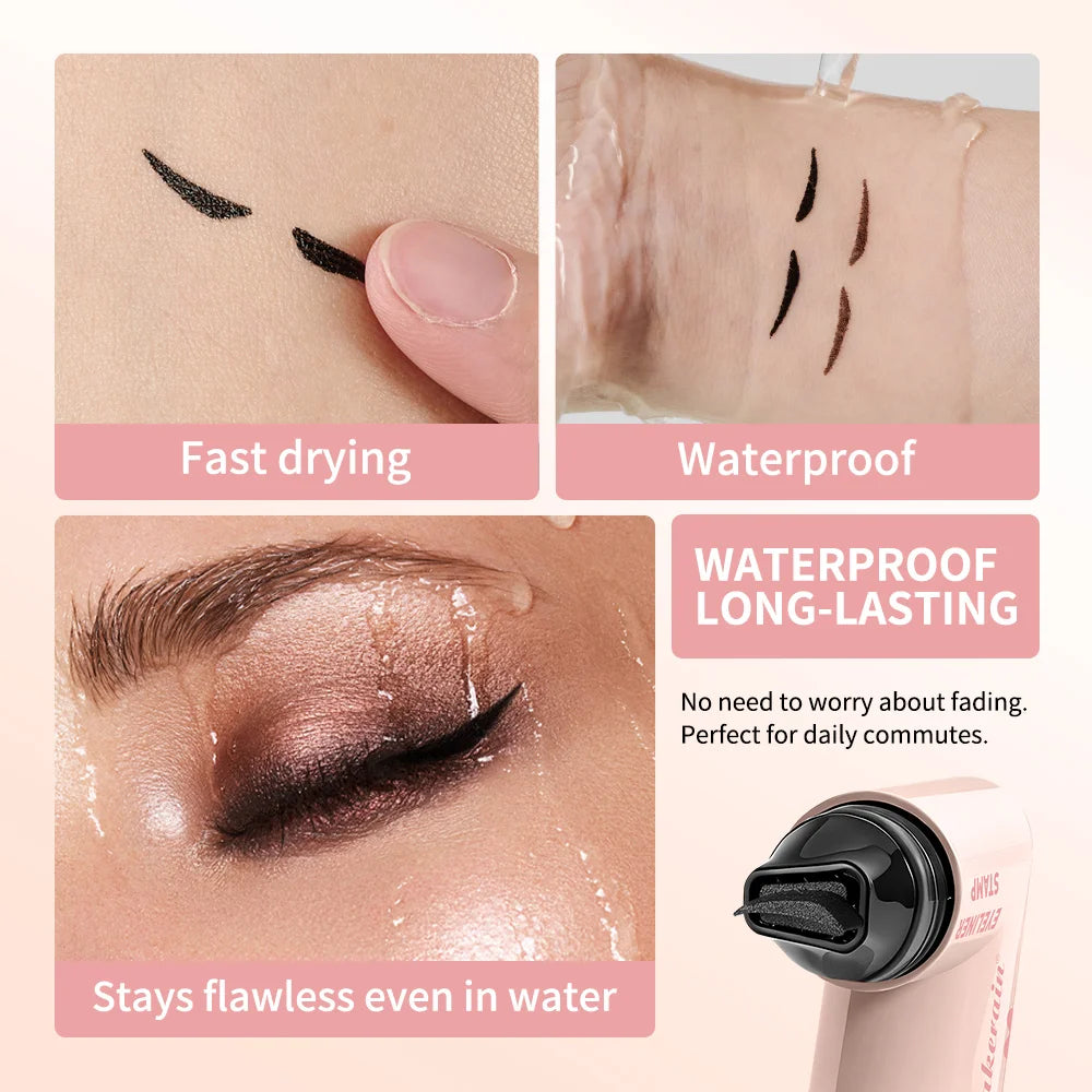 Liquid Eyeliner Stamp and Winged Eyeliner Pen for Perfect Quick Eye Makeup Looks - 5
