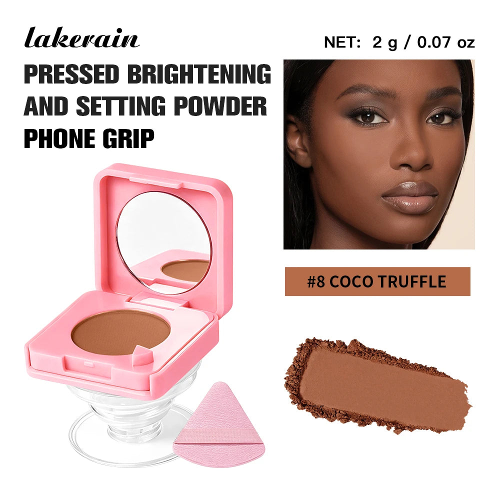 Pressed Powder and Setting Compact for Daily Makeup Touchups on the Go