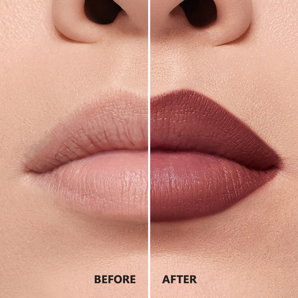 Lip Contour Liner and Lip Gloss Stick for Defined Long Lasting Matte Finish