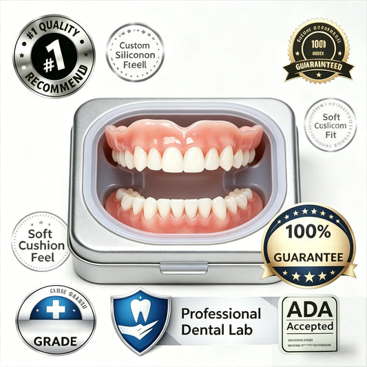 Adjustable Dentures and Fake Teeth Set for Adults and Elderly Daily Wear