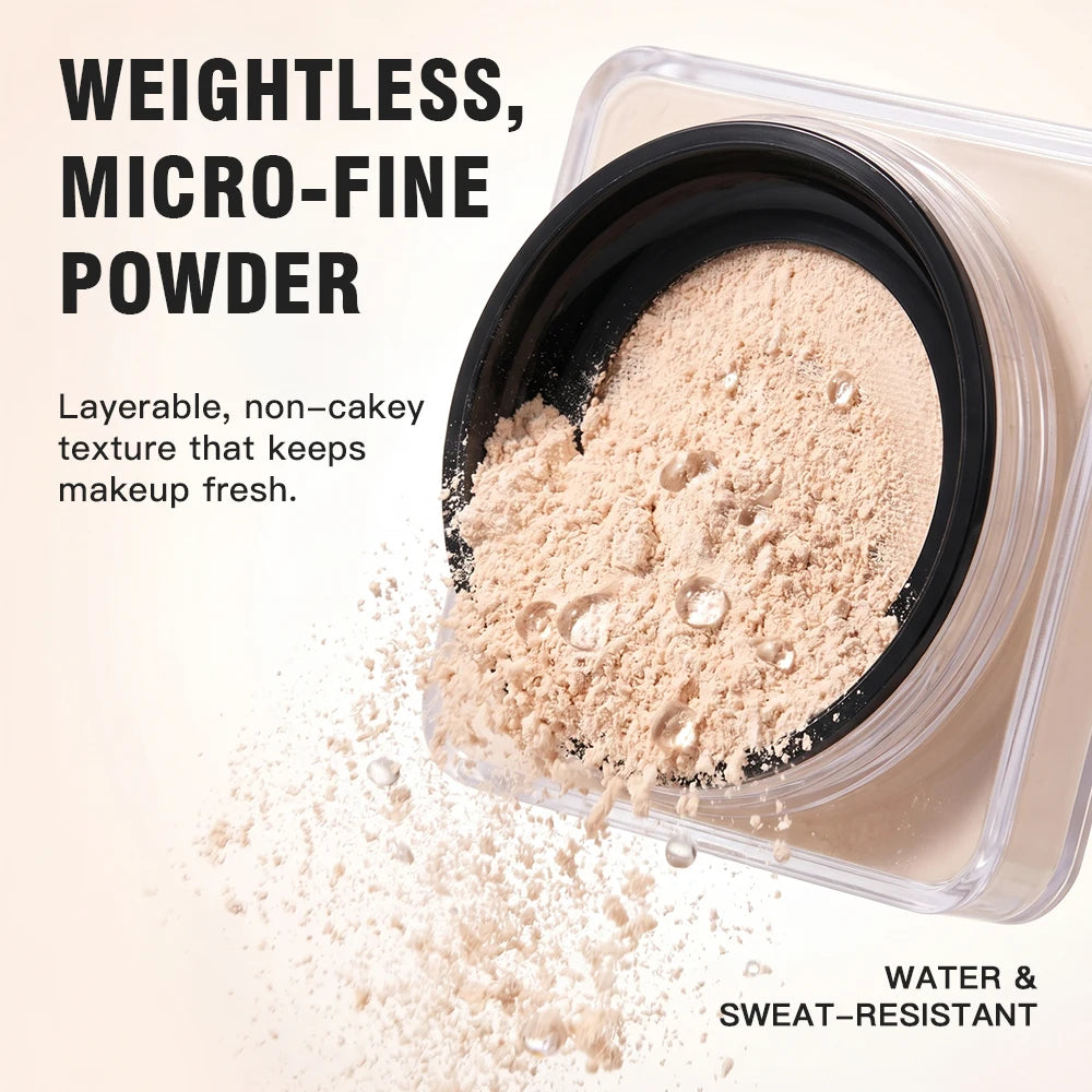 Loose Baking Setting Powder and Face Finishing Makeup for Long Lasting Matte Looks