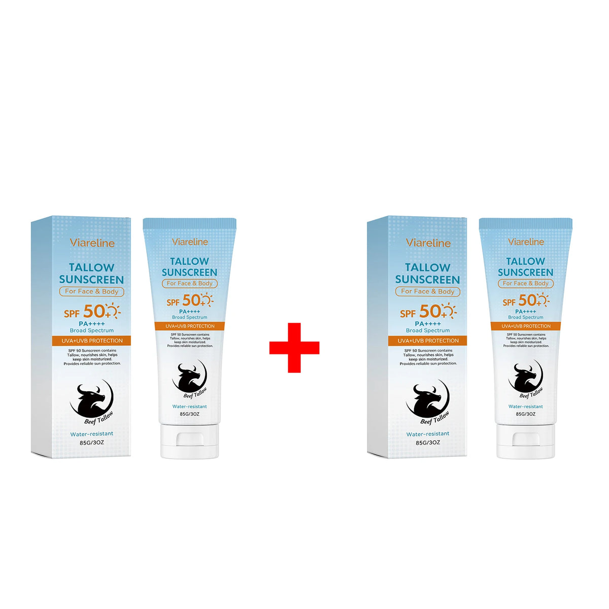 Tallow Sunscreen and Moisturizing SPF Cream for Daily Sun Protection