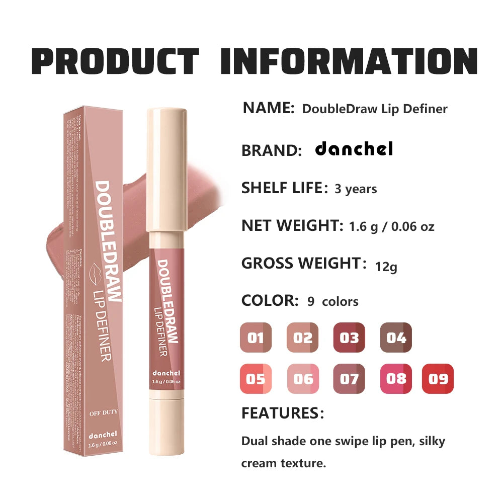 Lip Contour Liner and Lip Gloss Stick for Defined Long Lasting Matte Finish - 16