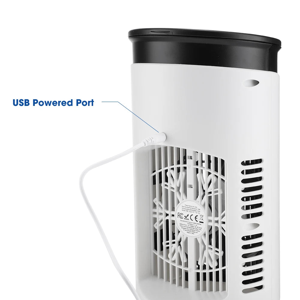 Portable Air Cooling Fan and Desktop Humidifier for Office and Home Cooling