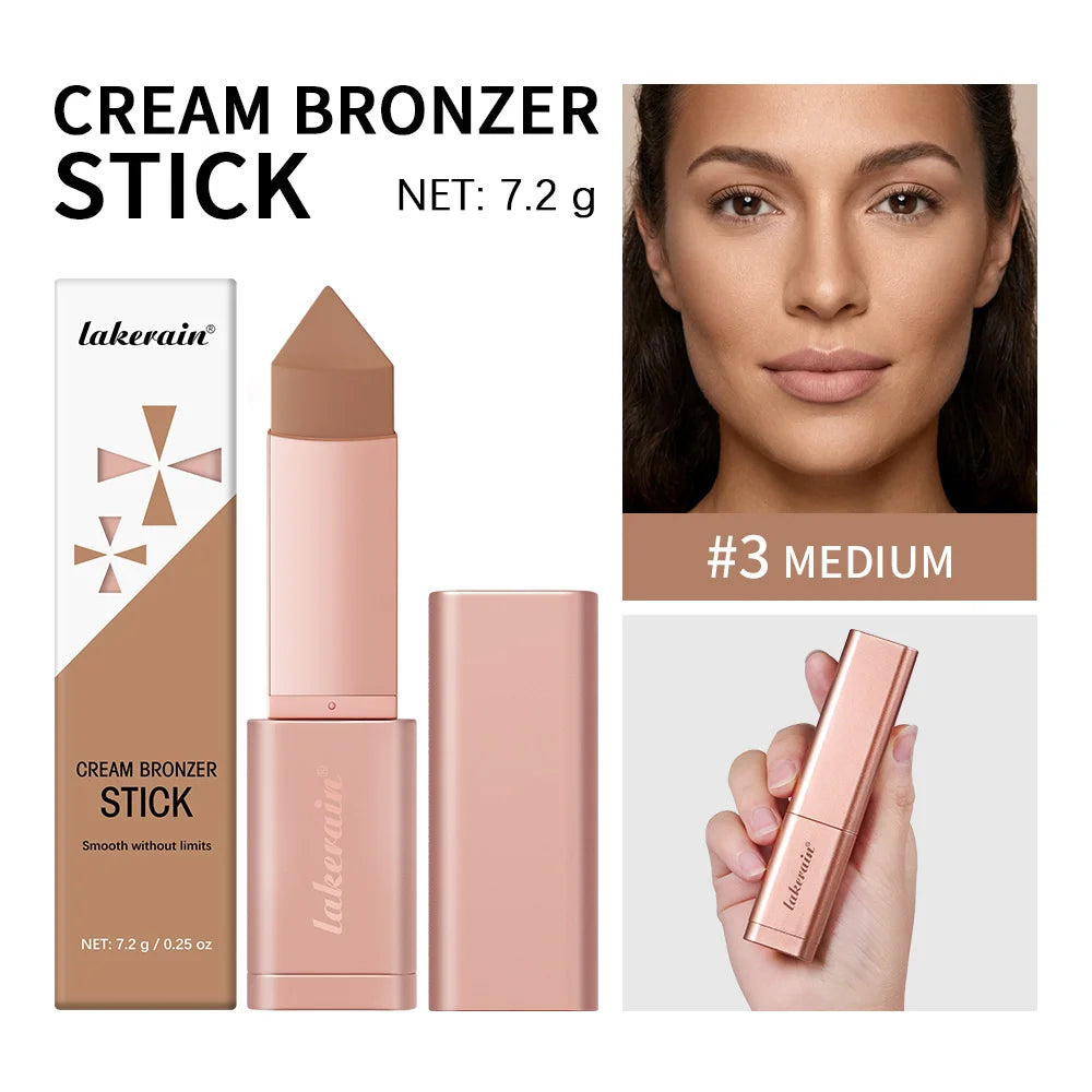 Cream Bronzer Stick and Contour Makeup Highlighter for Sculpted Face Looks - 23