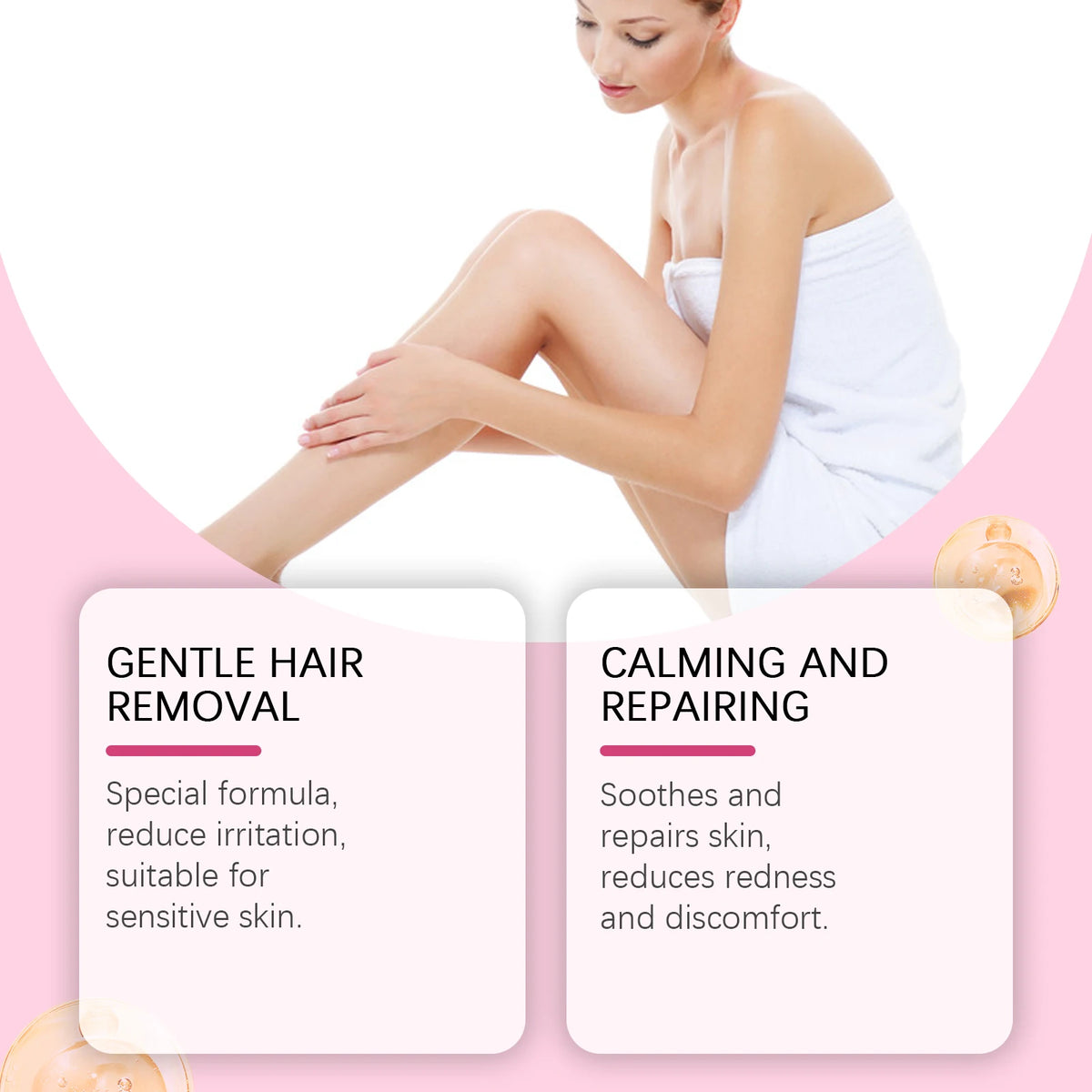 Hair Removal Cream and Depilatory Lotion for Smooth Body Skin Care Routine