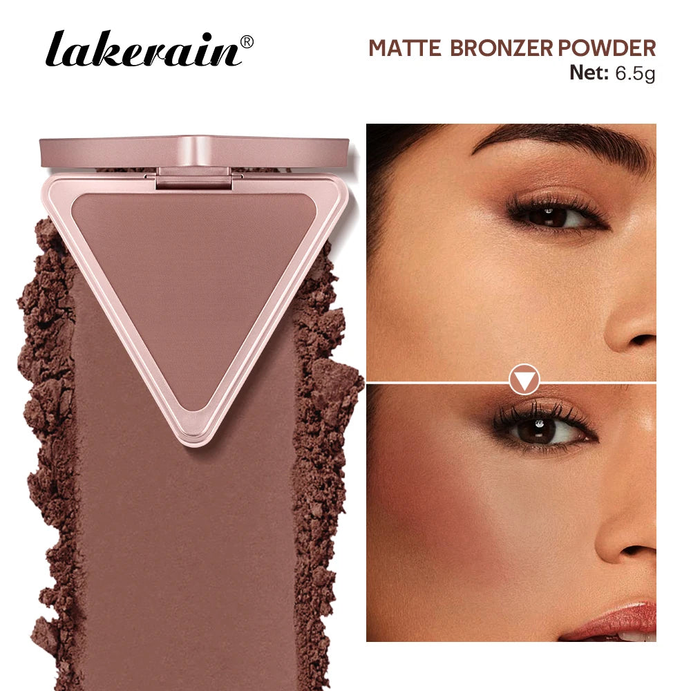 Matte Bronzer and Face Contour Powder for Sculpted Cheeks and Smooth Finish