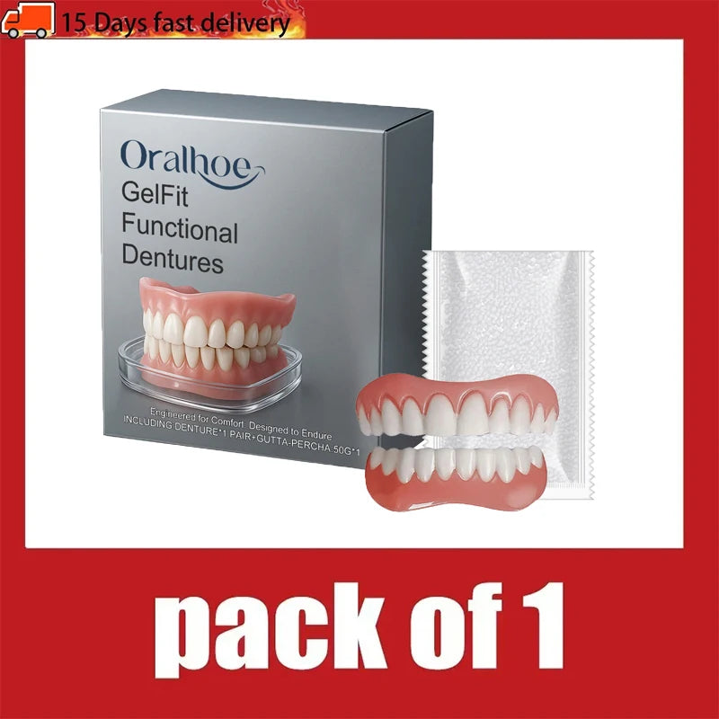 Silicone Dentures and Cosmetic False Teeth for Temporary Tooth Loss and Smile Restoration - 10