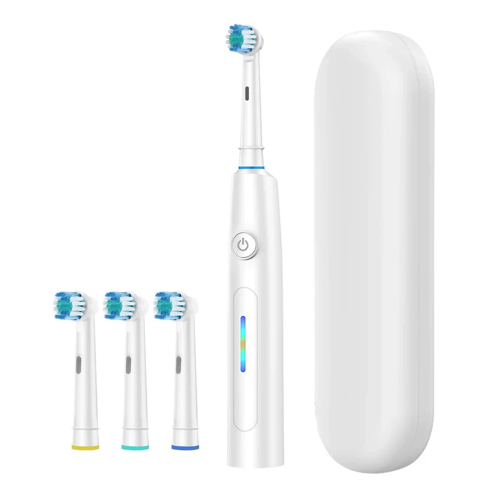 Rotating Electric Toothbrush and Rechargeable Dental Cleaner for Adults